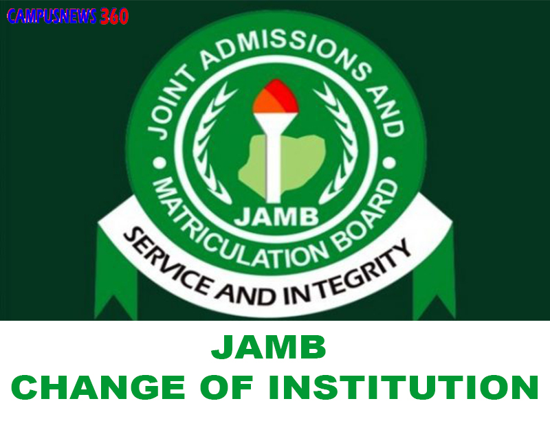 JAMB Change of Institution Form 2024/2025