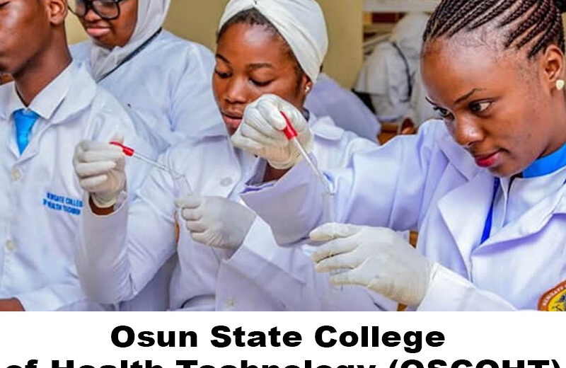 Osun State College of Health Technology (OSCOHT) Admission Form 2024