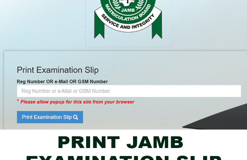 How to Print JAMB Slip 2024 | Step by Step