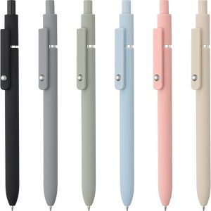 6 Pack Cute Gel Pens, Retractable Quick Dry Gel Ink Pen