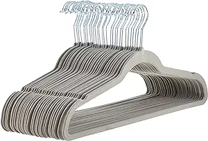 Clothes Hangers, Gray/Silver - Pack of 30