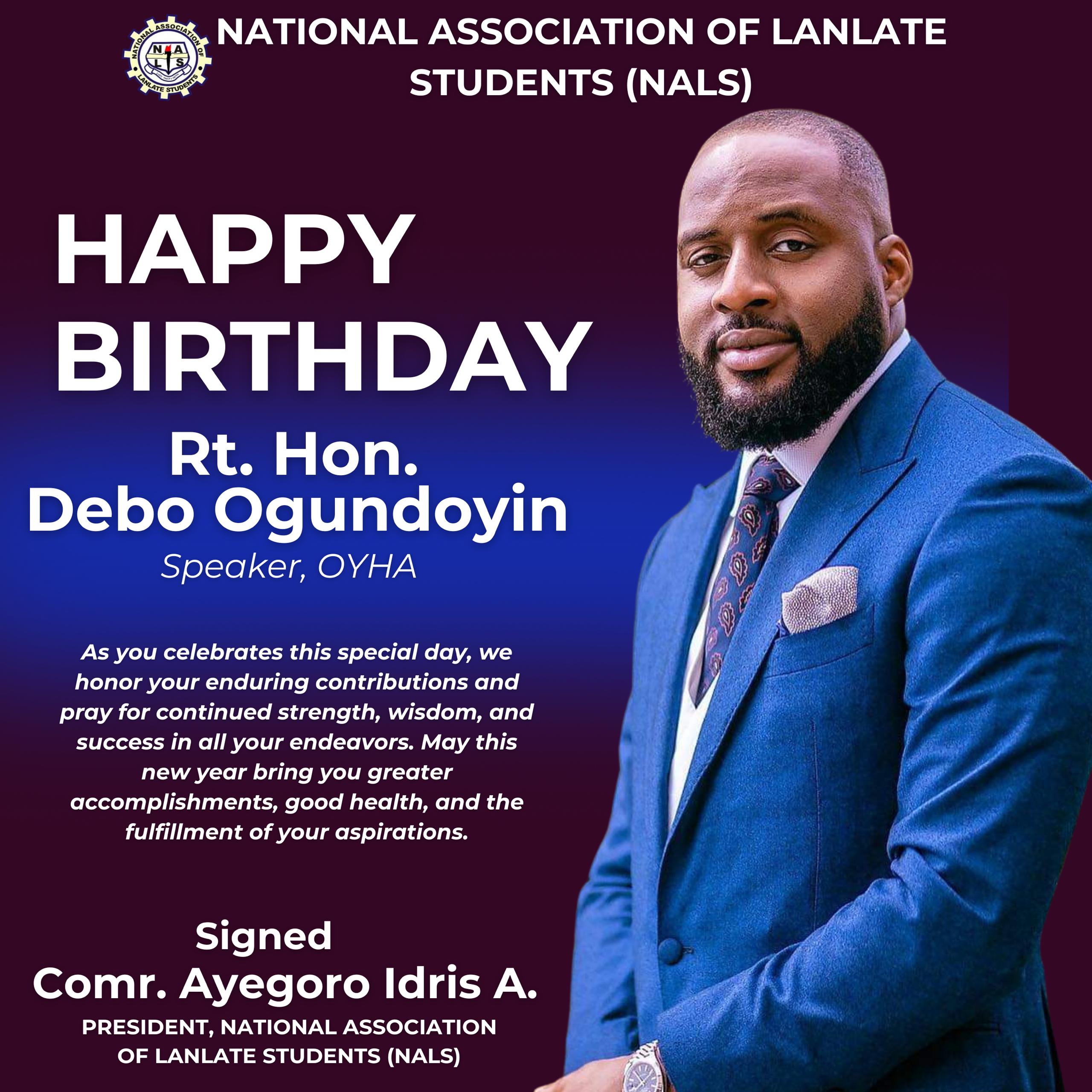 NALS Felicitates with Debo Ogundoyin on Birthday