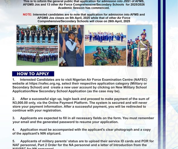 Air Force Military/Secondary Schools Admission